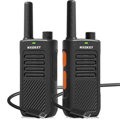 Walkie Talkies für Erwachsene, Lizenzfrei Professionelle PMR446 Walkie-Talkies mit 1500-mAh-Akkus, 5KM Große Reichweite, 16 Kanälen, 2-Wege-Funkgerät für Camping, Arbeit Kommunikation, 2er Set
