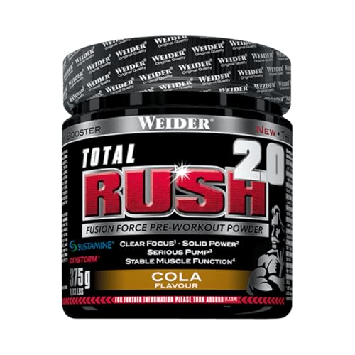 Weider Total Rush 2.0 - Hochintensives Pre-Workout Pulver mit L-Citrullin, L-Arginin, Kreatin & Koffein - 375g - Cola