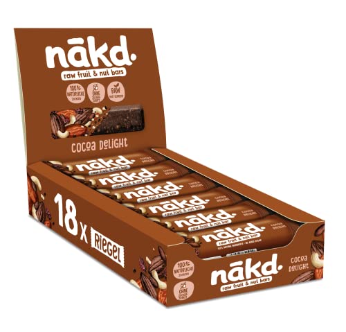 Nākd. Cocoa Delight | Kaltgepresste Frücht & Nüssriegel | 18 x 35g (630g)