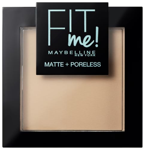 Maybelline New York Puder, Mattierend, porenverfeinernd und langanhaltend, Fit Me! Matte + Poreless, Nr. 120 Classic Ivory