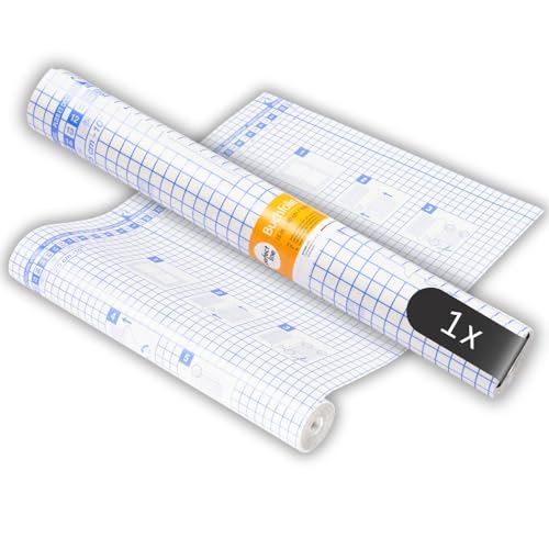 perfect line - Buchschutzfolie selbstklebend - 15 m x 40 cm, glasklar & zuschneidbar, ideal für Bücher, Hefte & Schulmaterial - robust & reißfest, Made in EU, für Schule & Zuhause