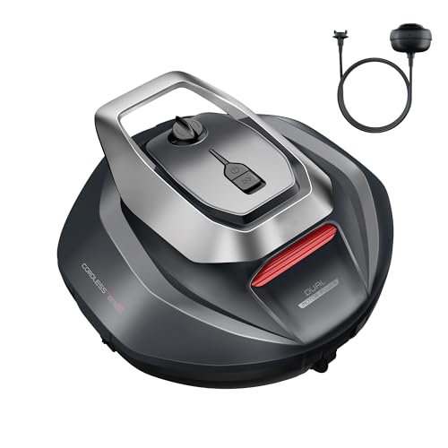 Pooleco 10 Poolroboter(2026 Upgrade), Poolroboter Akku mit Dual-Motor-System, 90 Min Laufzeit für Pools bis 80 m², automatisches Parken, geeignet für Verschiedene Pooltypen