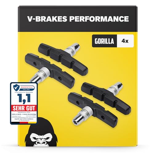 V-Brake Fahrrad Bremsbeläge 2 Paar 70mm Symmetrisch I Für Shimano UVM. I Hohe Bremsleistung I Langlebig & Passgenau I Bremsklötze Fahrrad