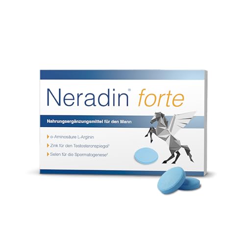 Neradin forte [30 Stück]: Hochdosierte Männer-Formel - mit Zink, Selen & L-Arginin - Vitalität & Wohlbefinden - rezeptfrei und Made in Germany