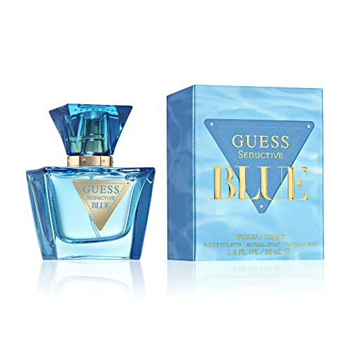 GUESS Seductive Blue, Eau de Toilette für Damen, Blumig-Fruchtiger Duft, Frisch und Süchtig Duft, Lang Anhaltend, 30 ml