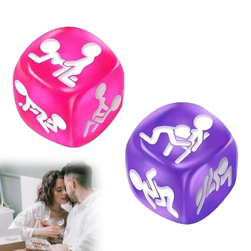 2 Stück Sex Würfel,Würfelspiel-Set,Sexstellungen für Paare,Sex Spielzeug für Die Paare,Erotikwürfel Sexstellungen Lehrbuch für Paare,ex Würfel Paar,für Erwachsene Liebhaber Paar Liebe Spiel.