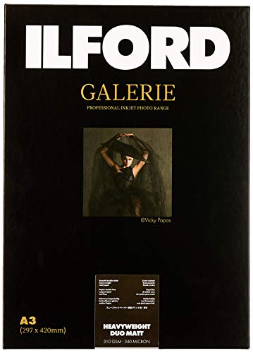 ILFORD GALERIE Heavyweight Duo Matt 310 gsm A3 - 297 mm x 420 mm 25 Blatt