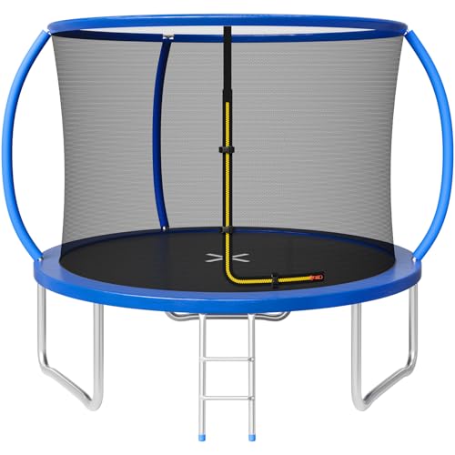 JUMMICO Trampolin Outdoor Ø 183/220/290/360 cm Komplettset mit Sicherheitsnetz, Randabdeckung & Montagezubehör, Rundes Gartentrampolin für Kinder