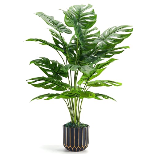 Der Rose Kunstpflanze Künstliche Pflanzen Wie Echt 71 cm Kunstpflanzen Groß Fake Plant für Wohnzimmer Badezimmer Schlafzimmer Zimmer Balkon Deko