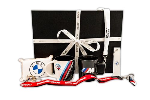BMW Geschenkset in exklusiver Geschenkbox 7-teilig M Tasse Schlüsselanhänger Lanyard