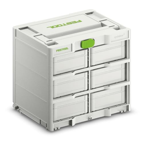 Festool Systainer³ Rack SYS3-RK/6 M – Modular Regalmodul mit 6 Systainer S 76