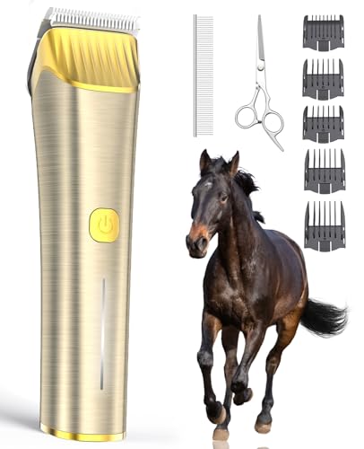 oneisall Kabelloser Pferdeclipper für dickes und verfilztes Fell, 2 Stufen