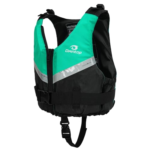 Owntop Schwimmhilfe für Jugendliche und Kinder, Leichte Schwimmjacke Unisex, Verstellbare Auftriebsweste Jacke mit bequemem Schrittgurt für Kajakfahren, Angeln, Schwimmtraining alle Wassersportarten.