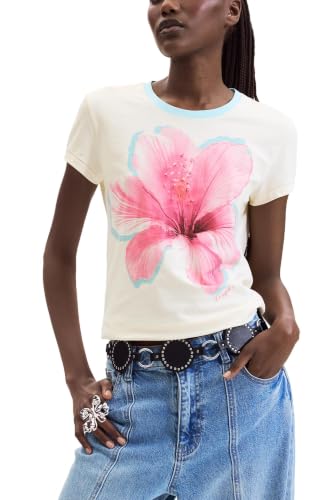 Desigual TS_Yokohama T-Shirt für Damen, weiß, Medium