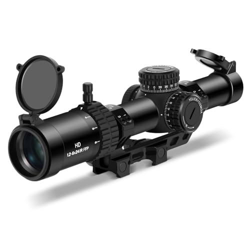 Paike 1.2-6x24 LPVO FFP Zielfernrohr, rot beleuchtetes BDC-Absehen, erste Bildebene, mit freitragender Montage