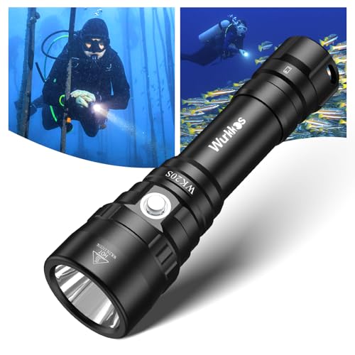 Wurkkos 2000 Lumen Tauchlampe bis 150m Tiefe, Tauchen Taschenlampe mit SST40 LED. IPX8 Wasserdicht Unterwasser Taschenlampe Inkl.Ladegerät