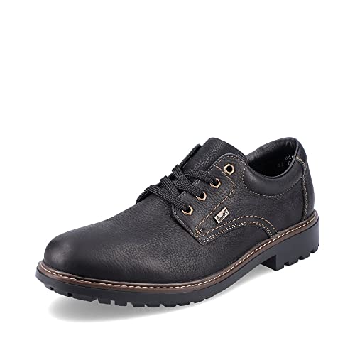 Rieker Herren Bequemschuhe B4610, Männer Schnürschuhe, wasserabweisend, riekerTEX,Halbschuhe,schnürer,bequem,Schnuerer,schwarz (00),44 EU / 9.5 UK
