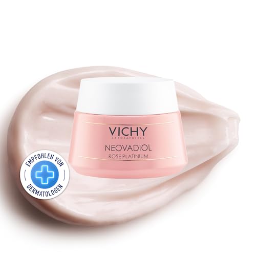 VICHY Revitalisierende Rosé Platinium Tagespflege: stärkt & vitalisiert sehr reife, trockene Haut, Neovadiol, 50ml