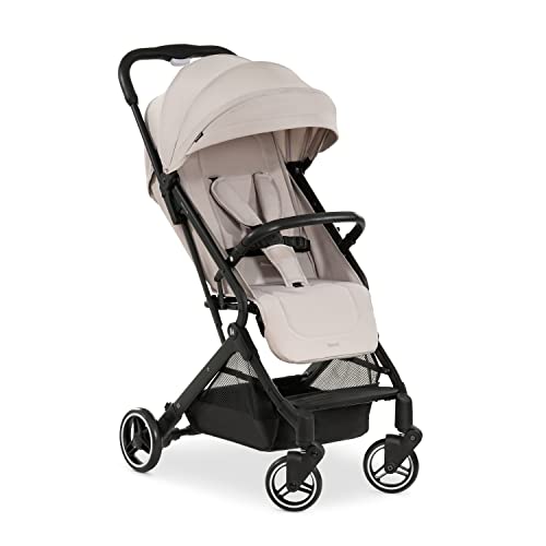 hauck Travel N Care, Beige - Reise Buggy für Kinder ab Geburt bis 22 kg - mit Liegefunktion - Leicht 6,9 kg & Kompakt - Klein Zusammenklappbar - UPF 50+ - EVA Räder - Korb bis 3 kg