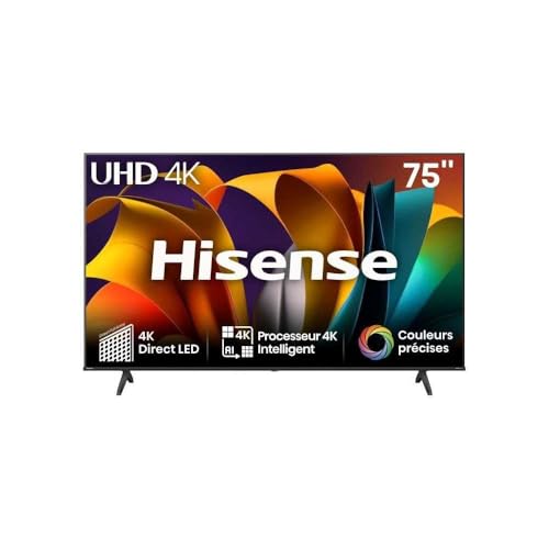 Hisense Smart TV 75 Zoll 75A6N 4K UHD, Dolby Vision, HDR, VIDAA mit YouTube, Netflix, Disney+, Canal + (Modell 2024)