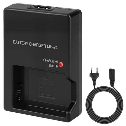 MH-24 Akku Ladegerät für EN-EL14 EN-EL14A Schnell Battery Charger für Nikon D3100 D3200 D3300 D3500 D5100 D5200 D5300 D5500 D5600 Effizient Akkuladegerät für Nikon SLR-Kameras mit 60 cm Netzkabel
