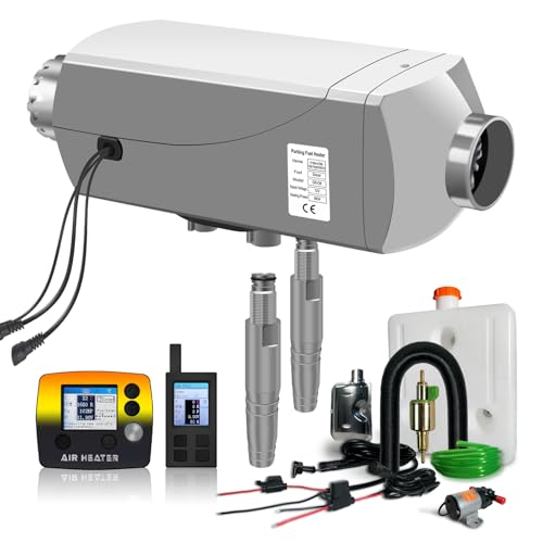 Ruiangaore Standheizung Diesel 12V Dieselheizung 8kW mit Wasser- und Luftheizung, Bidirektionale Fernbedienung LCD Display für Wohnmobil Warmwasser & Motorvorglühen, Diesel Heizung RV Dieselheizer