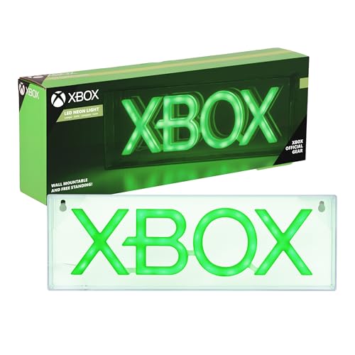 XBOX Logo LED Neonlicht - Offiziell Lizenzierte Steh- oder Wandmontage-Lampe - Spielzimmer Accessoires & Dekor für Gamer
