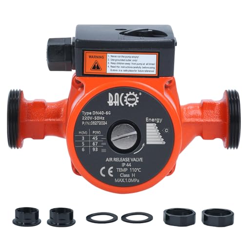 BACOENG Heizungspumpe Umwälzpumpe RS 25/6-180, Heizung Heizungspumpen 230V/ 50Hz Orange