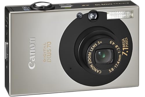 Canon IXUS 70 Digitalkamera (7 MP, 3-fach opt. Zoom, 6,4cm (2,5 Zoll) Display) silber/schwarz