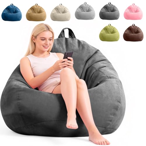 DASIAUTOEM Sitzsack XL (ohne Füllung), Sitzsäcke Tropfenform nur Bezug, Großer Gaming sitzsack XL Bean Bag Chair, Keine Füllung Sitzsackstuhl für Wohnzimmer Kinderzimmer Sofa Outdoor Deko,100x120 cm