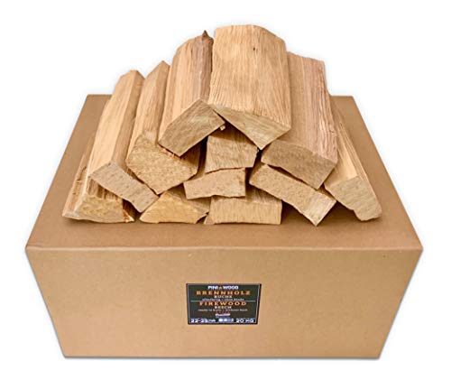 PINI Grillholz OHNE RINDE Buche 20 Kg Brennholz ca. 25 cm für Pizzaofen Grill Smoker Kamin Feuerschale