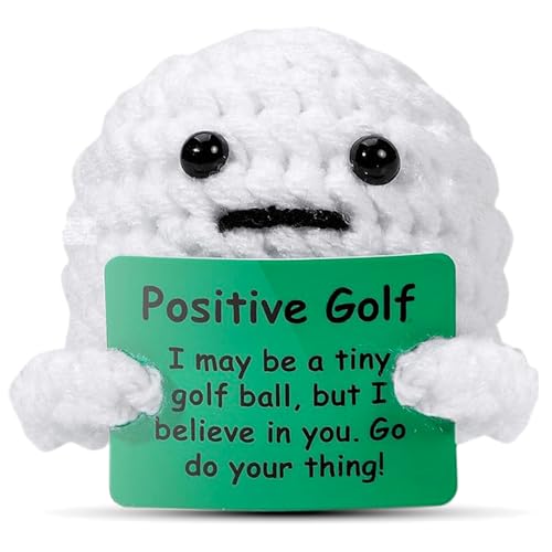 MLZTINGR Lustige Golf-Geschenke: Häkel-Golfball-Charakter, kreative und humorvolle Geschenkidee für Golfer, Männer, Frauen, Väter, Kollegen, Freunde – Perfekt für Weihnachten und Geburtstagsgeschenke