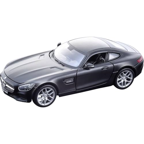 Maisto Mercedes AMG GT: Originalgetreues Modellauto mit Türen und Motorhaube zum Öffnen,Maßstab 1:24, Fertigmodell, 19 cm, schwarz (531134M)