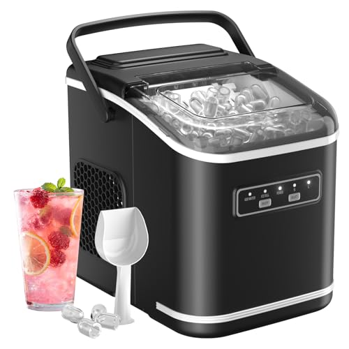 Acmeenjoy Eiswürfelmaschine 9 Würfel in 6-8 Min, 12KG/24H, Selbstreinigende
