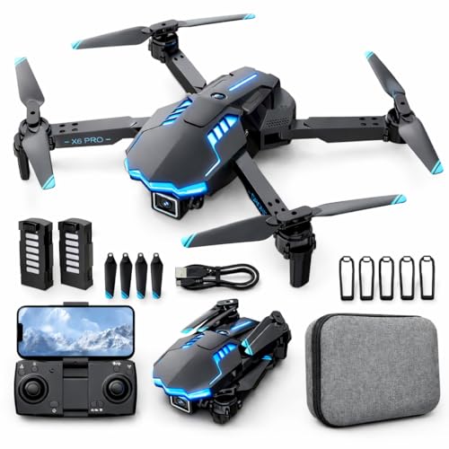 Drohne mit Kamera 1080P für Kinder Anfänger, Bürstenlosem Motor RC Quadcopter, Start mit einem Knopf/36 Min Lange Flugzeit/Höhenhaltung, Spielzeug und Geschenke für Jungen Mädchen (White)