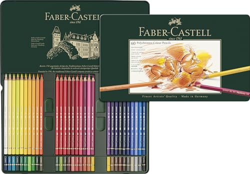 Faber-Castell 110060 - Farbstifte Polychromos, 60er Metalletui