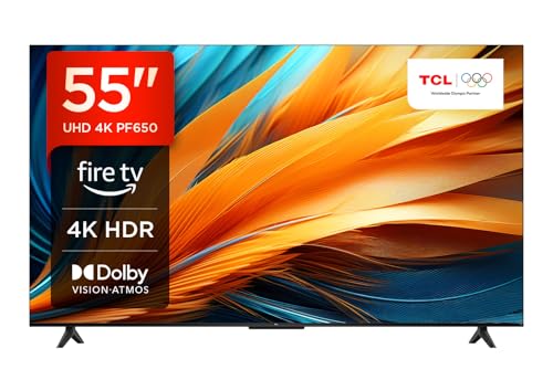 TCL 55PF650 55-Zoll 4K Ultra HD, HDR TV, Smart LED Fire TV (Dolby Vision, Dolby Atmos, DTS, HDR 10, Alexa integriert, Airplay2, Miracast)