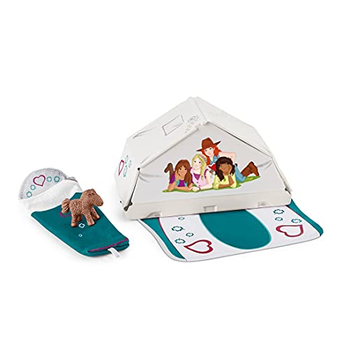 SCHLEICH 42537 Accessoires Camping, ab 5 Jahren, Horse Club - Spielset, 4 Teile