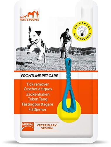 FRONTLINE PET Care Zeckenhaken für Zeckenentfernung bei Mensch & Tier - einfach anzuwenden - mit praktischer Schlaufe zur Befestigung am Schlüsselbund