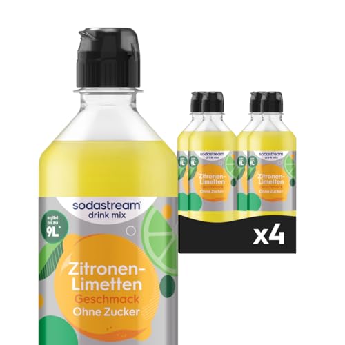Sodastream drink mix Zitrone-Limette ohne Zucker, 4er Pack (4 x 440 ml)