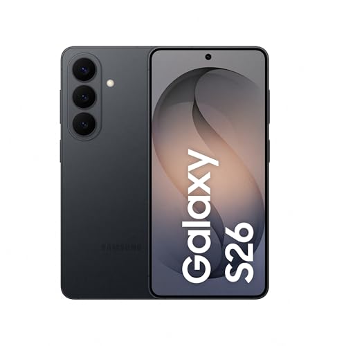 Samsung Galaxy S26 5G (Schwarz, 12 GB RAM, 256 GB Speicher), AI-Telefon, Foto-Assistent, Kreativstudio, 50-MP-Kamera und 4300-mAh-Akku