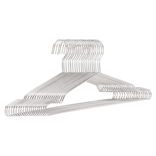 Amazon Basics Kleiderbügel aus Edelstahl, 20er-Pack, Chrome