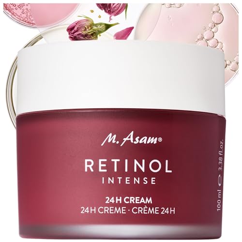 M. Asam RETINOL INTENSE 24h Cream (100ml)– pflegende Gesichtscreme für effektive Faltenglättung & gegen Anzeichen der Hautalterung, mit Hyaluron & Sheabutter, Vegane Anti-Aging Creme