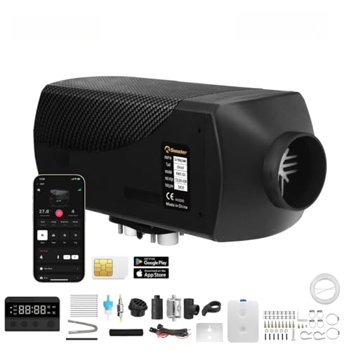 Sunster 8KW Diesel Heizung 12V/24V Dieselheizung mit GSM-4G/APP Steuerung, Automatischer Start Stop, Lüftungsfunktion, Standheizung für Wohnmobil, Garage(Keine SIM-Karte)