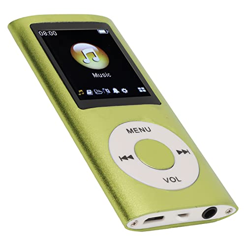MP3-Player/MP4-Player, MP4-Musikplayer Unterstützt Bis zu 64 GB TF-Karte, Digitaler 1,8-Zoll-LCD-Bildschirm, Tragbarer HiFi-Musikplayer mit Verlustfreiem Sound und Lautsprecher(Grün)