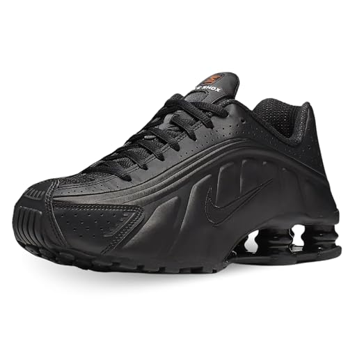 Nike Herren Shox R4 Sneaker, Mehrfarbig (Black/Black/Black/Max Orange 000), 46 EU
