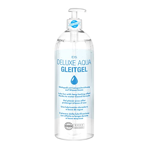 EIS Deluxe Aqua Gleitgel | Gleitmittel für Analverkehr & Sex | Wasserbasiertes Gleitgel für Frauen & Männer | Ideal für Sexspielzeug & Kondome | Stimulierend und wasserbasiert | Transparent | 1L