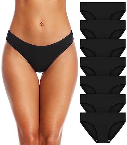 SIMIYA Unterhosen Damen Baumwolle Unterwäsche Frauen 7er 10er Pack Atmungsaktive Slip Hipster Mehrpack Panties Schlüpfer Underwear Women(7 Pack Schwarz,M)