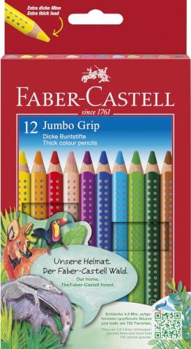 Faber-Castell - Buntstifte Set Jumbo Grip 12-teilig im Kartonetui