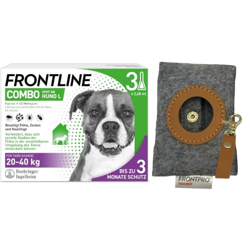 FRONTLINE Combo Hund L gegen Zecken, Flöhe & Haarlinge (20 bis 40 kg)